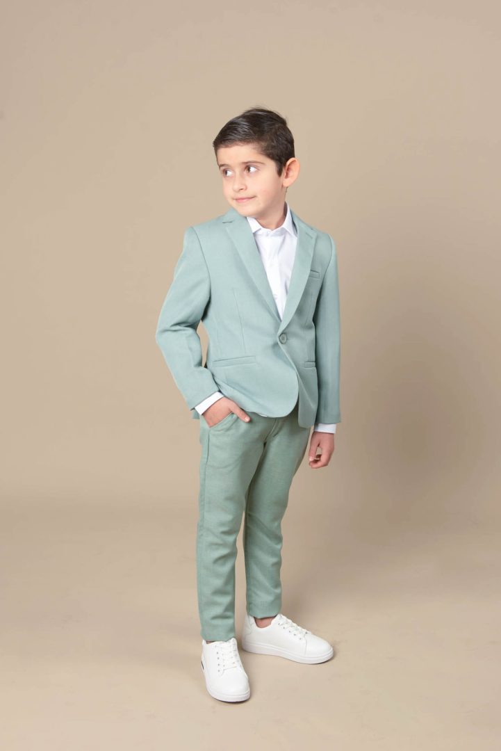 חליפת ג'קט דמוי פשתן LEON